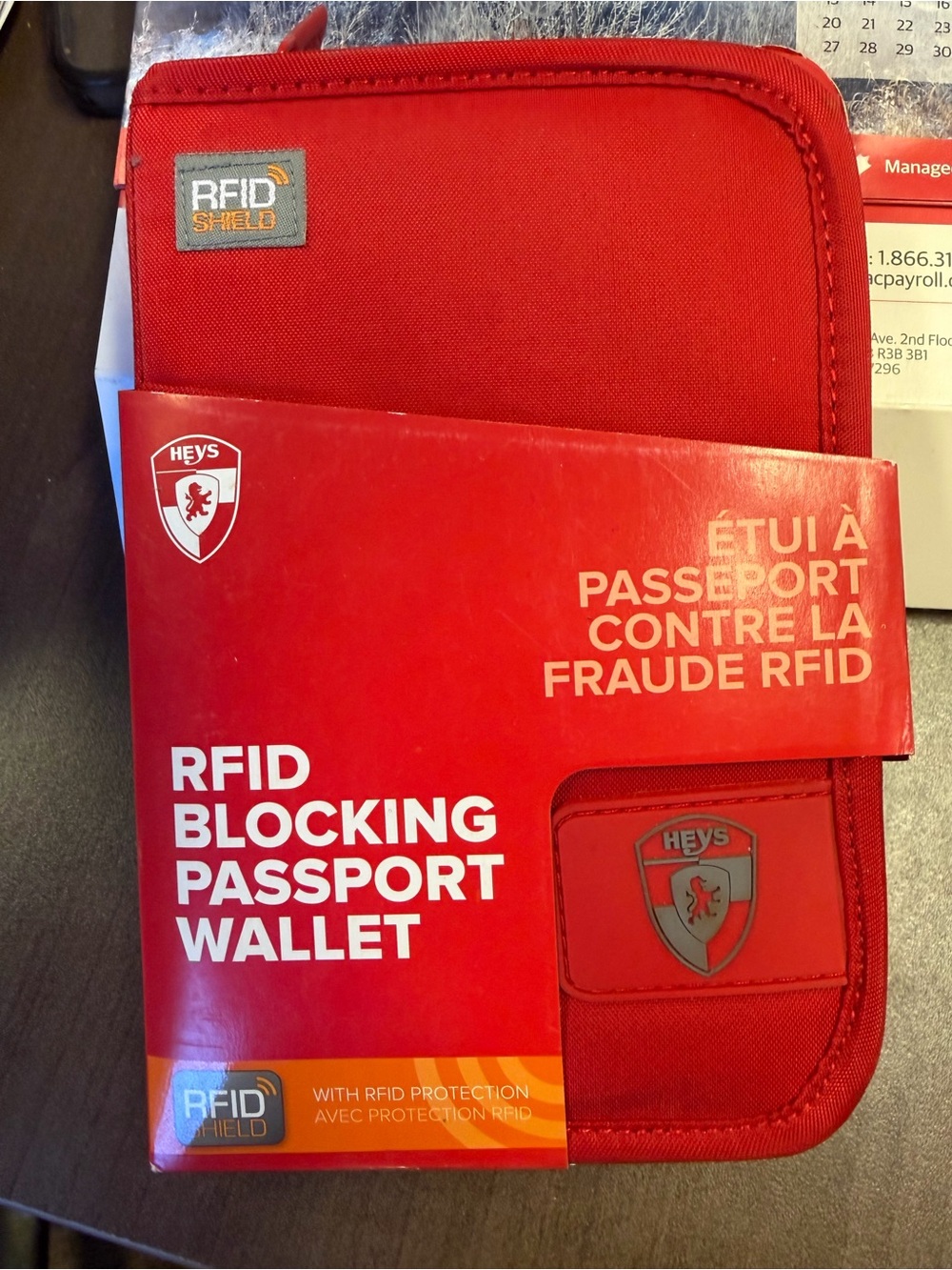 Heys RFID Blocking Passport Wallet - Red